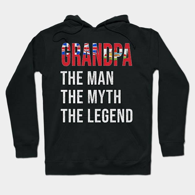 Grand Father Bermudian Grandpa The Man The Myth The Legend - Gift for Bermudian Dad With Roots From  Bermuda Hoodie by Country Flags